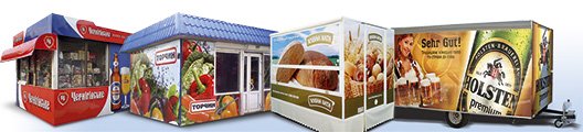 Нанесение рекламы на витрины